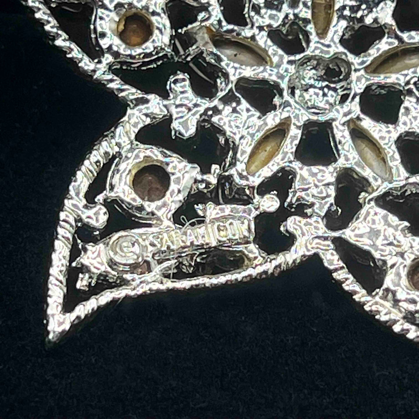 Vintage 1960s Sarah Coventry Star Fire Blue Rhinestone Brooch