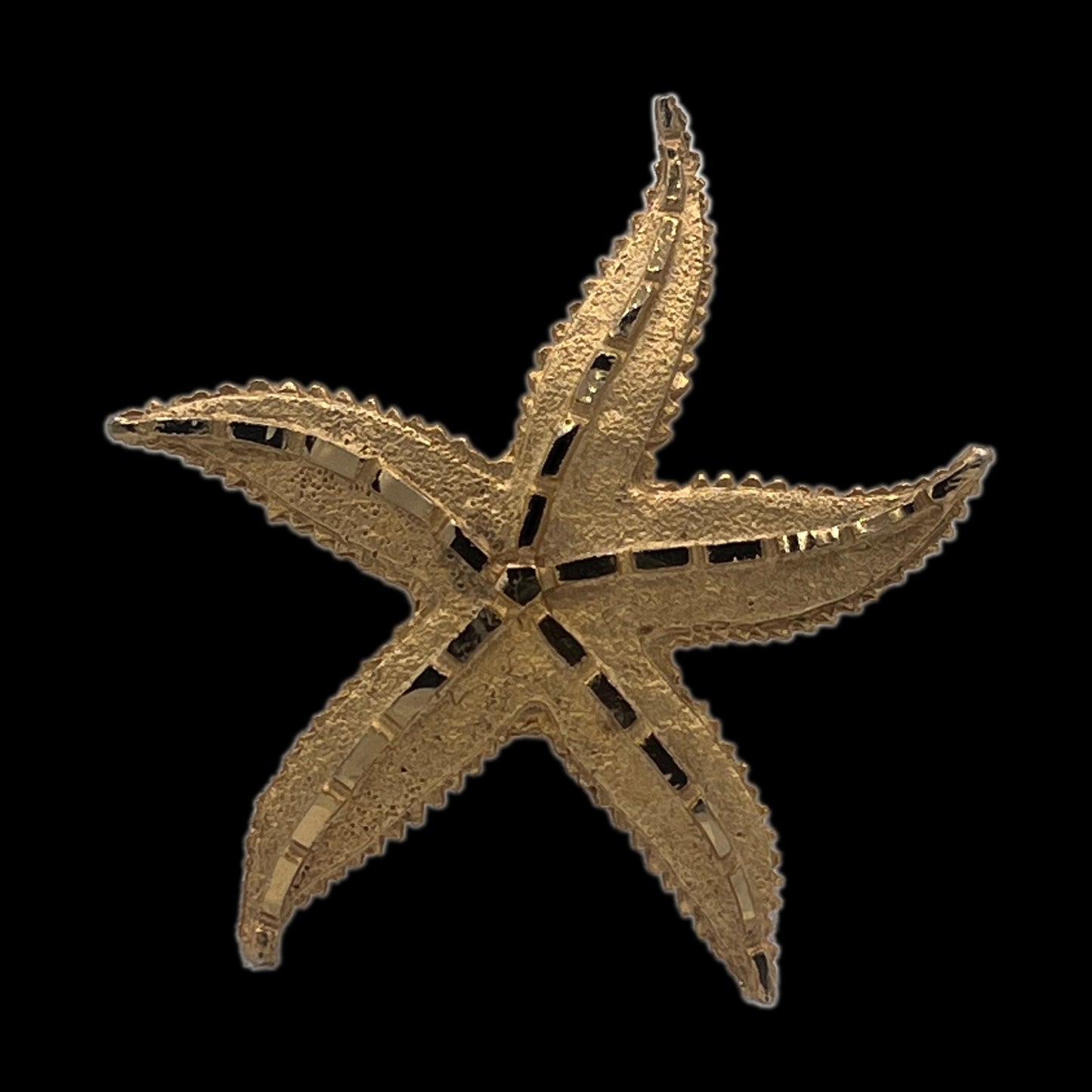 Unsigned Gold Tone Star Fish Brooch