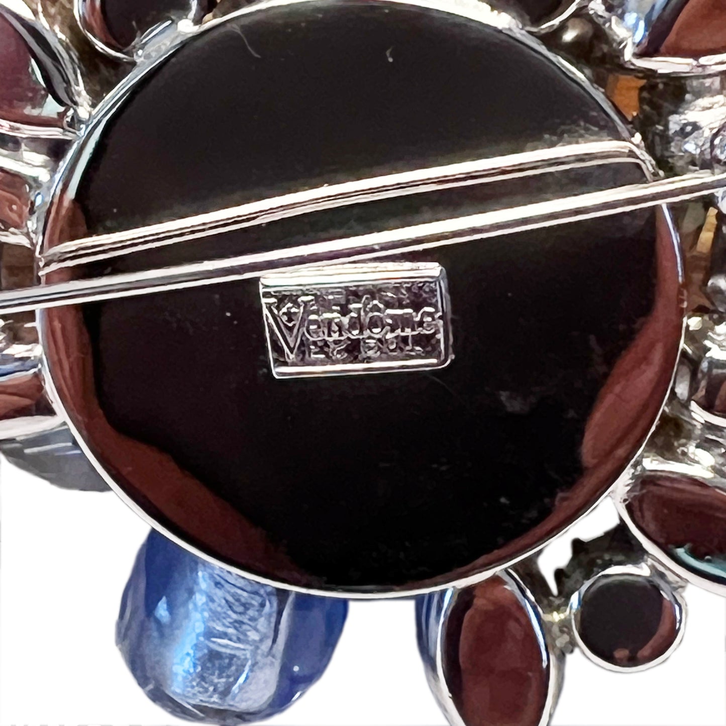 Signed Vendome Designer Rhinestone Brooch