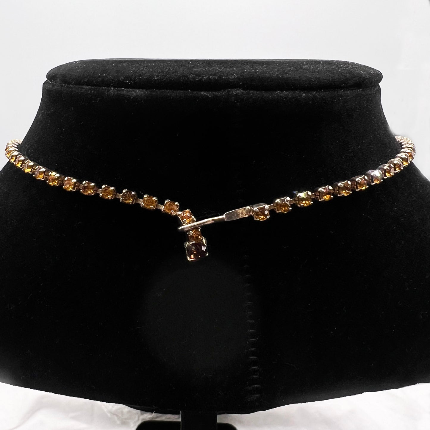 Signed La Roco Rhinestone Choker Necklace