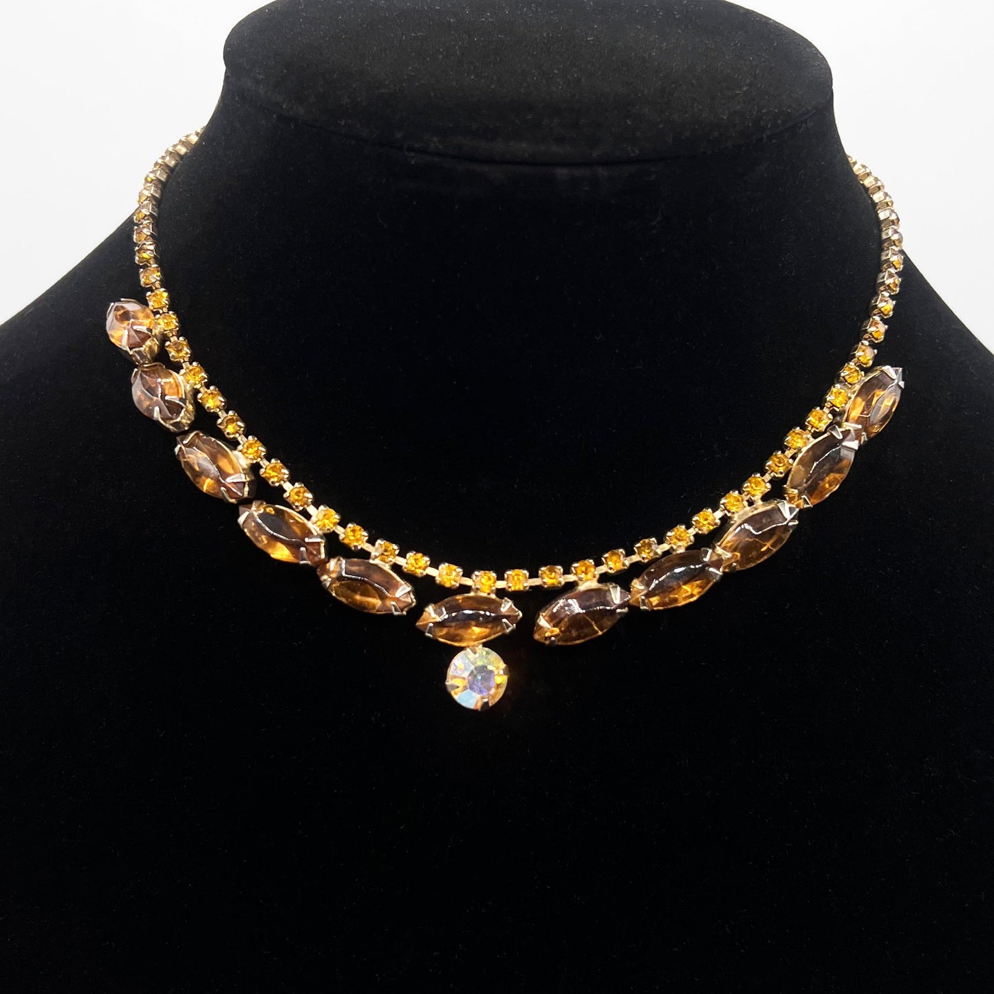 Signed La Roco Rhinestone Choker Necklace