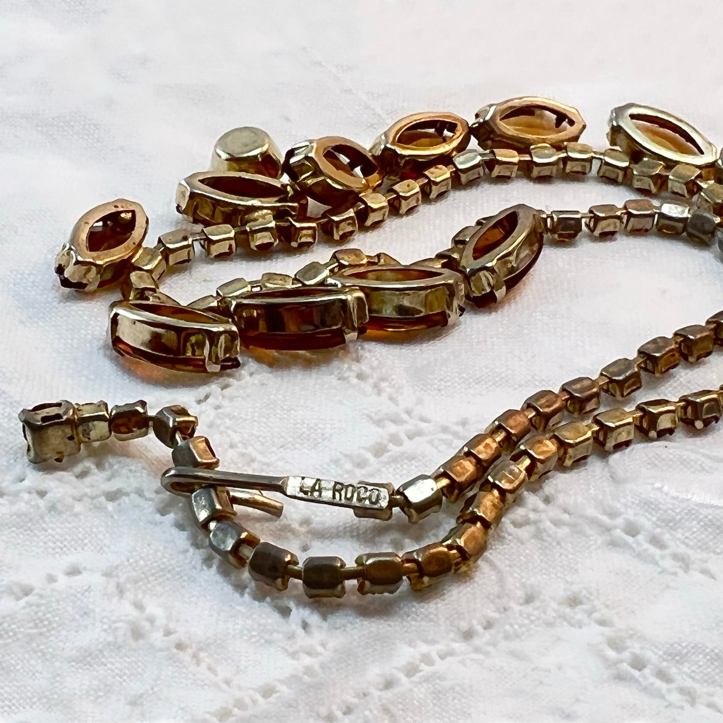 Signed La Roco Rhinestone Choker Necklace