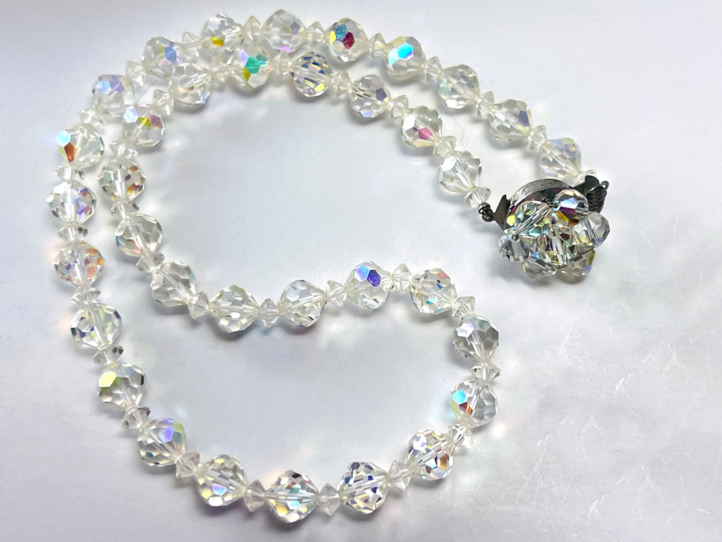 Clear Aurora Borealis Choker Necklace