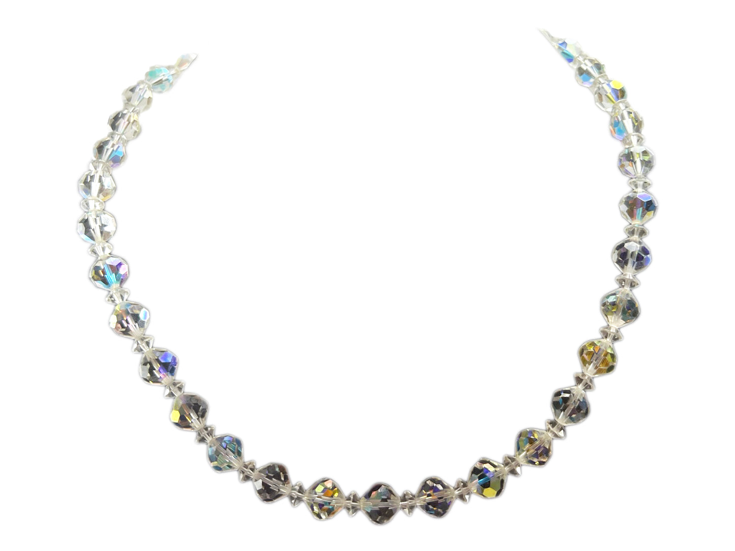 Clear Aurora Borealis Choker Necklace