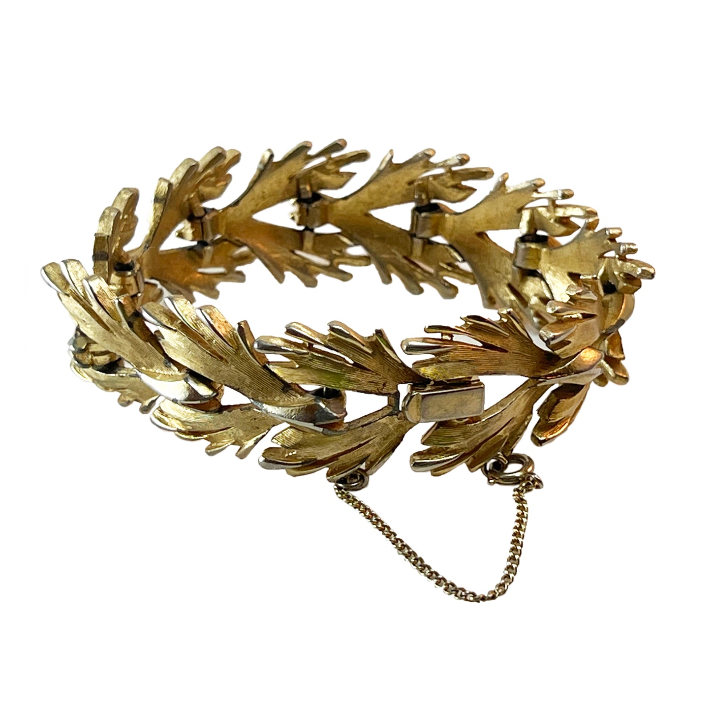 Vintage Crown Trifari Leaf Bracelet