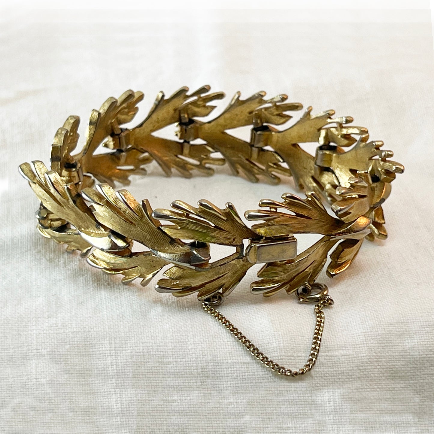 Vintage Crown Trifari Leaf Bracelet