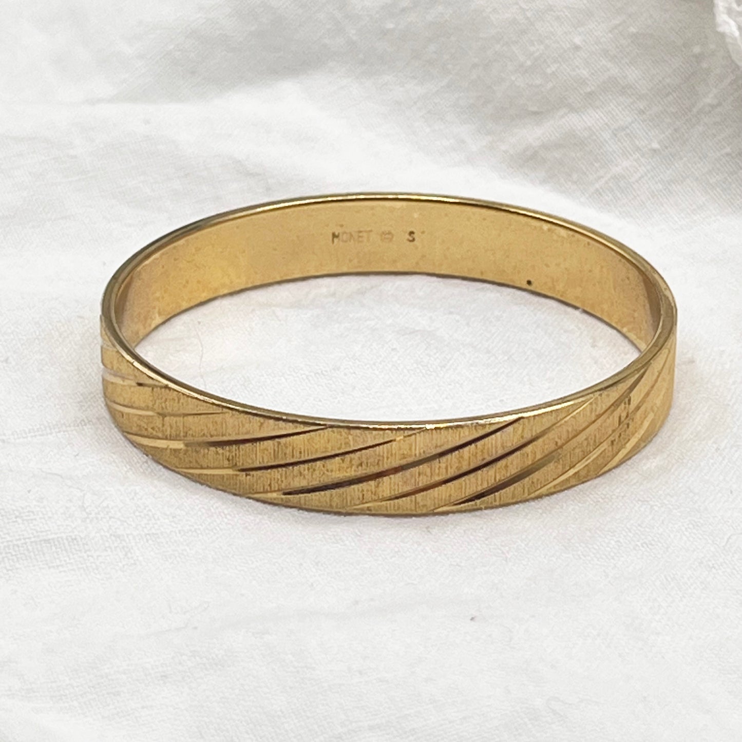 Vintage Monet Textured Bangle Bracelet