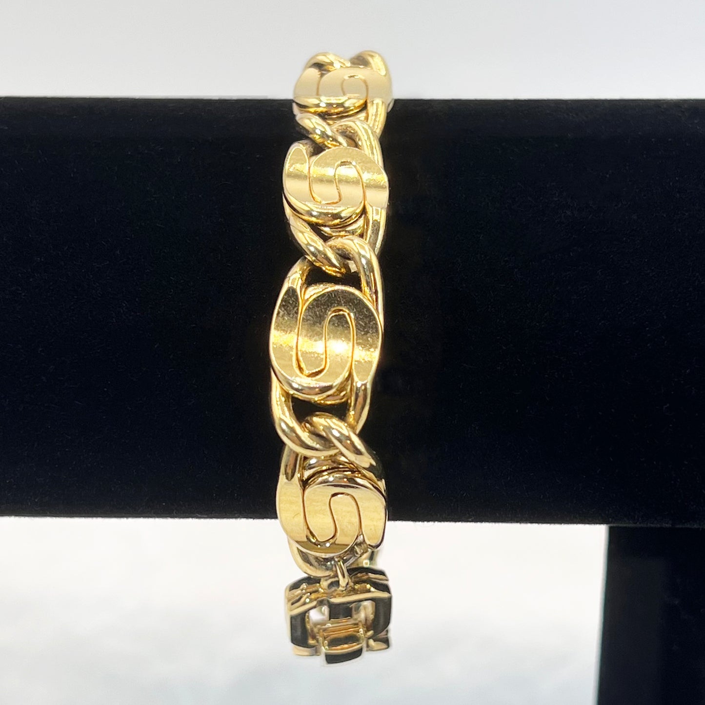 1980s Givenchy Scroll Chain Link Bracelet
