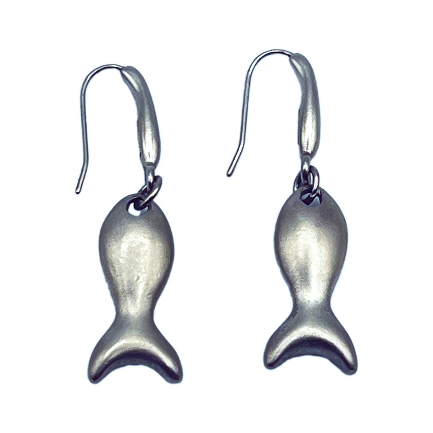 Vintage The Limited Silver Tone Fish Dangle Earrings
