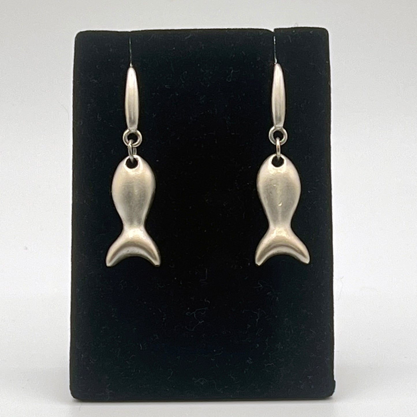 Vintage The Limited Silver Tone Fish Dangle Earrings