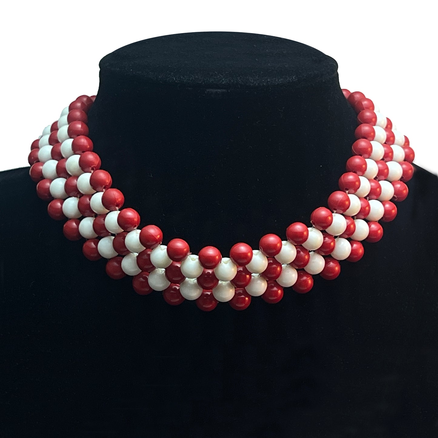 Vintage West Germany Woven Bead Choker