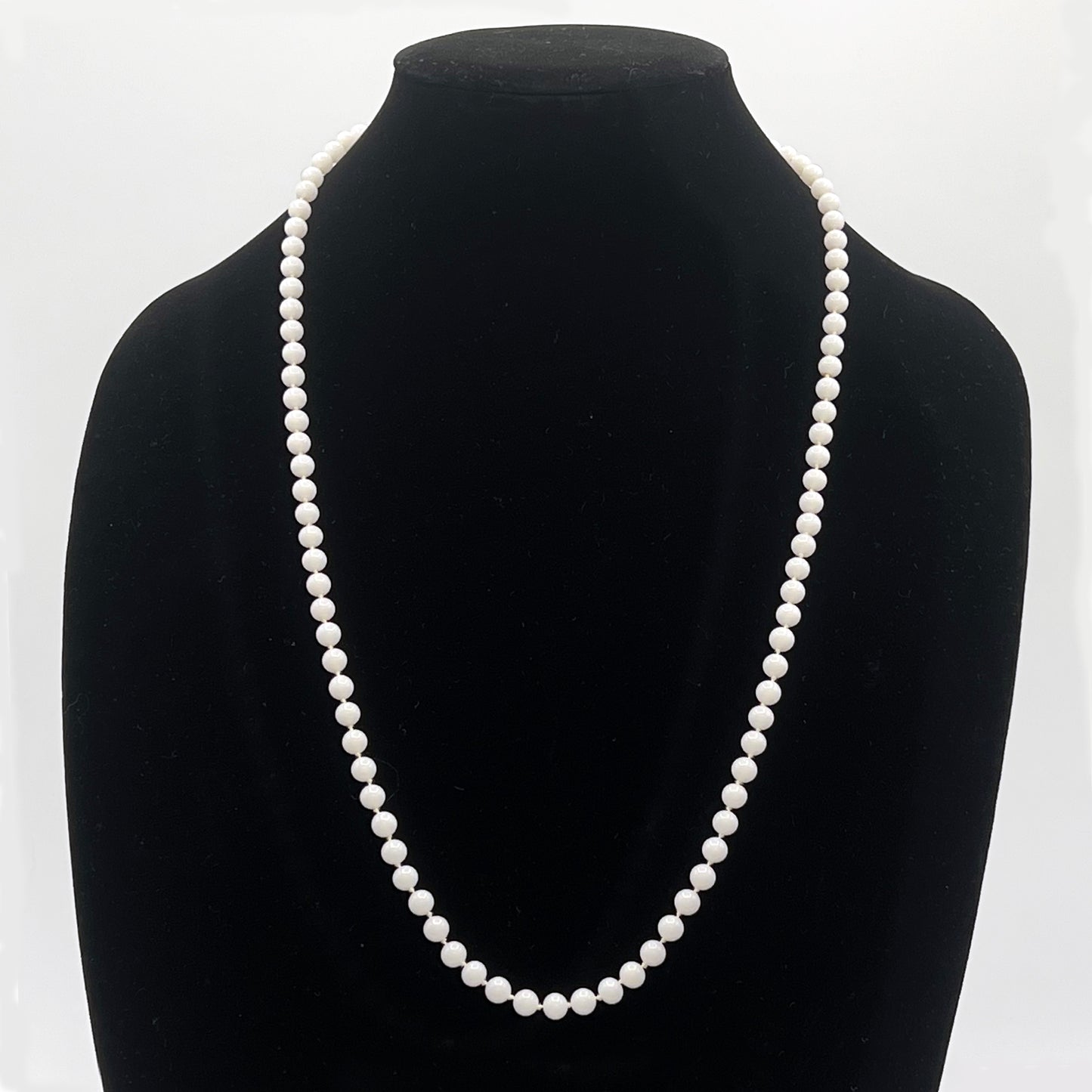 Vintage Monet Milk Glass Necklace