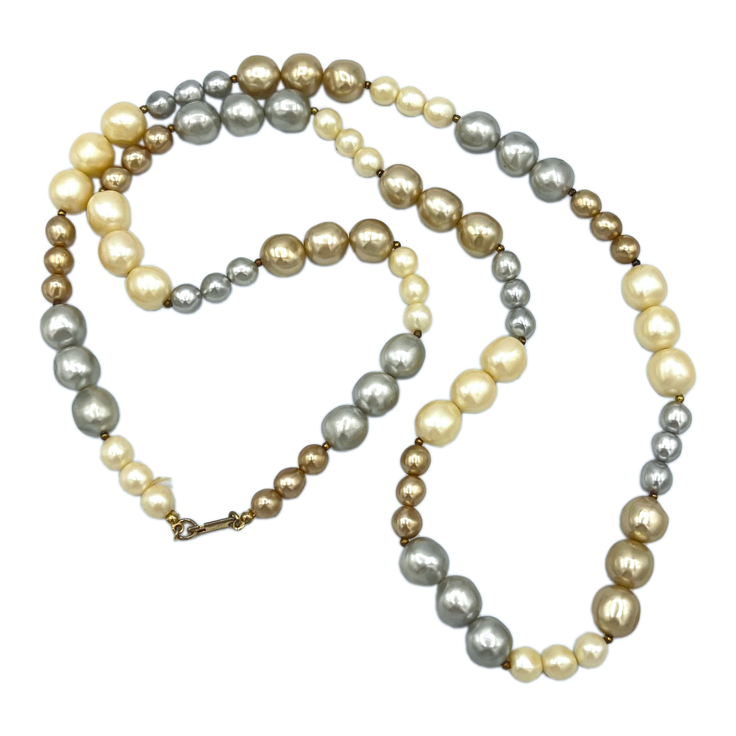 Carol Dauplaise 1980s Multi-color Beaded Necklace