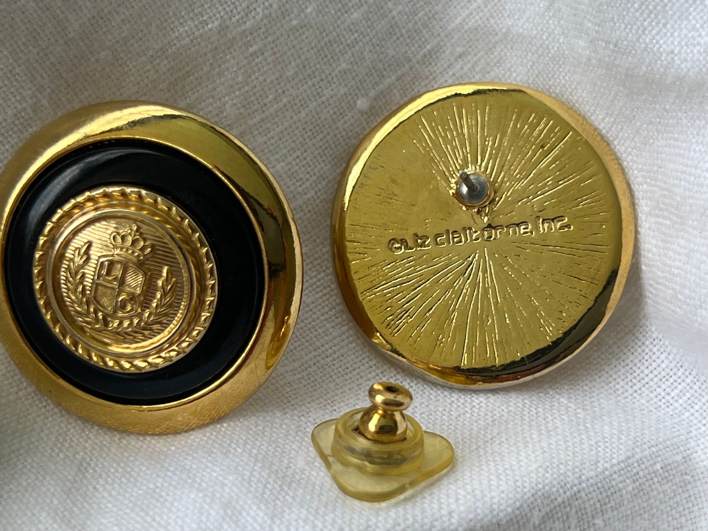 Vintage 1980s Liz Claiborne Button Post Earrings
