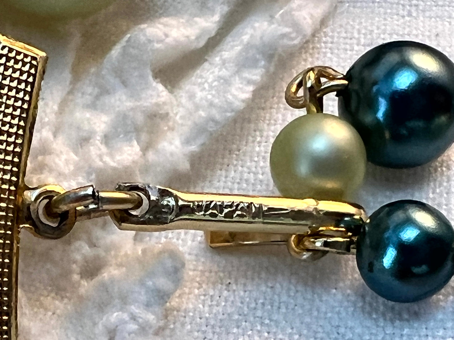 Vintage Japan 3 Strand Faux Pearl Necklace