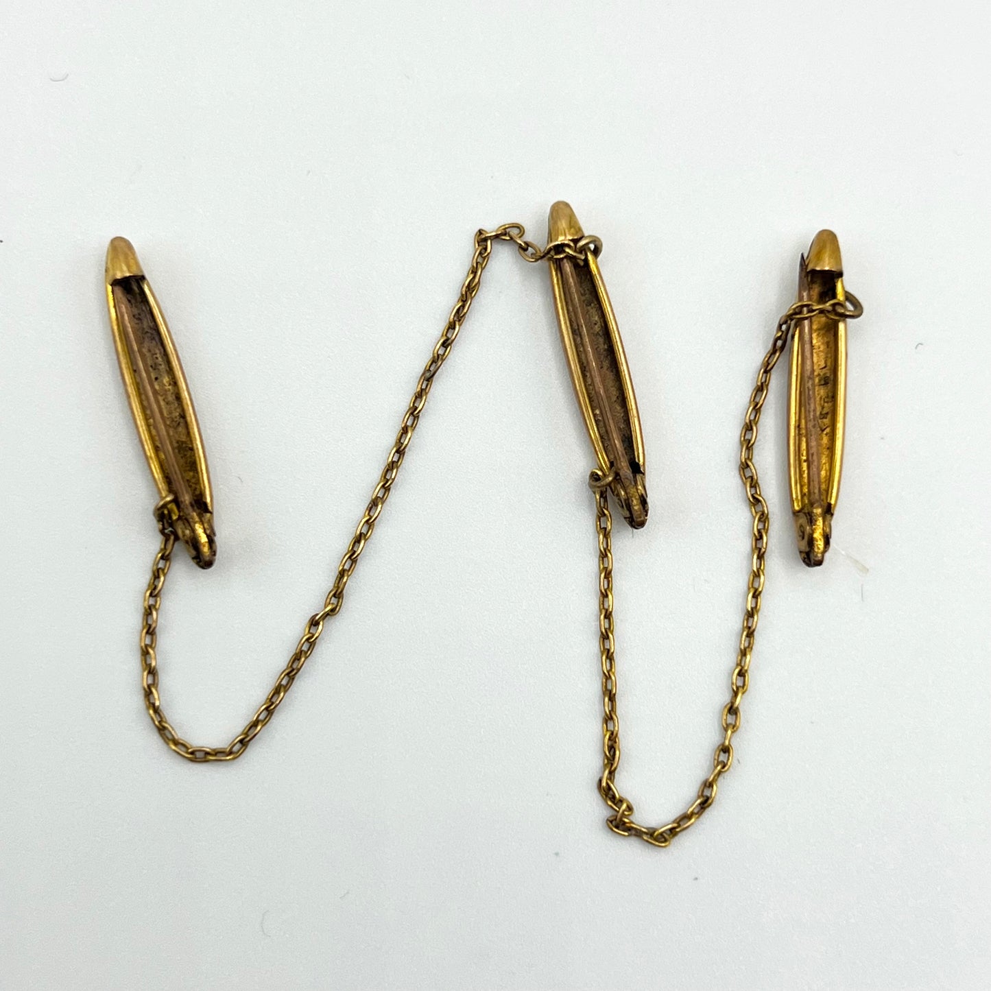 1890-1900 Tiny Three Connecting Victorian Baby Pins