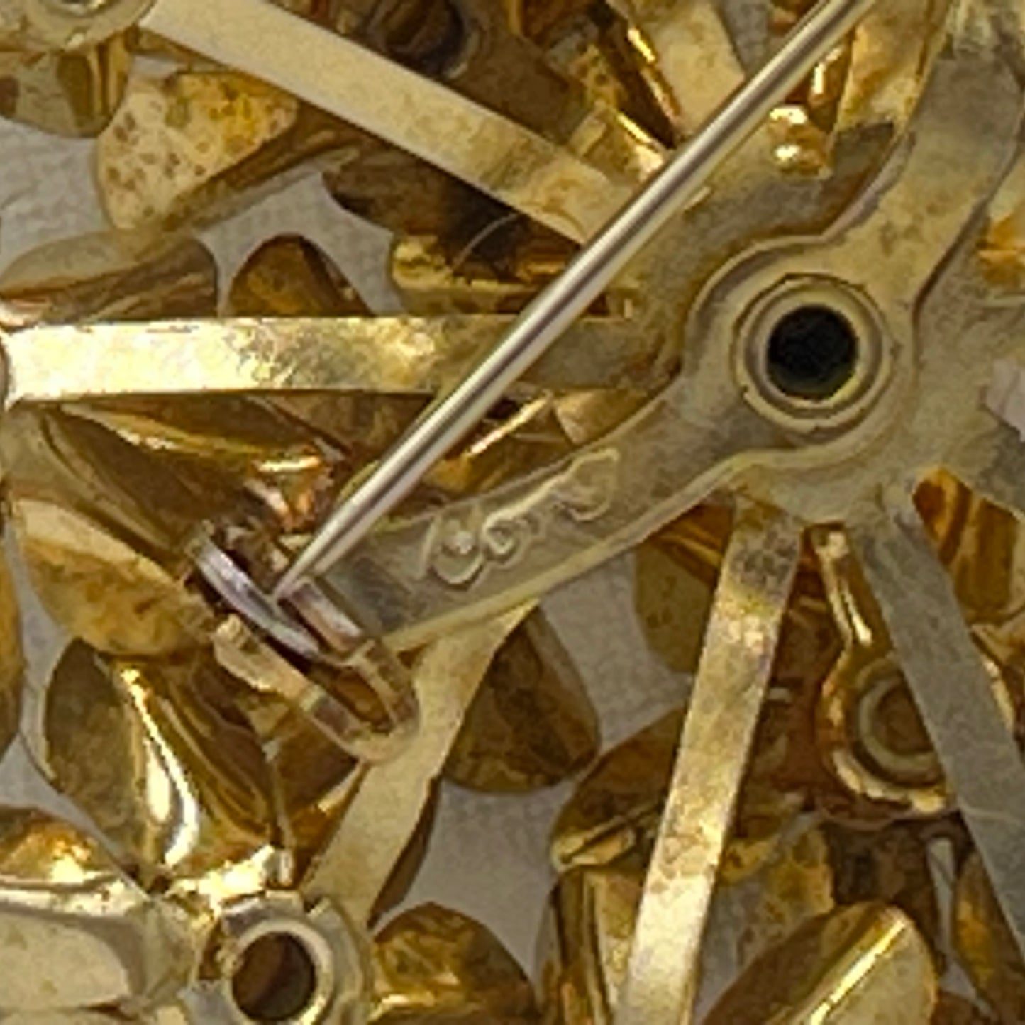 Signed Coro Faux Pearl Gold Tone Floral Brooch Early 1950s