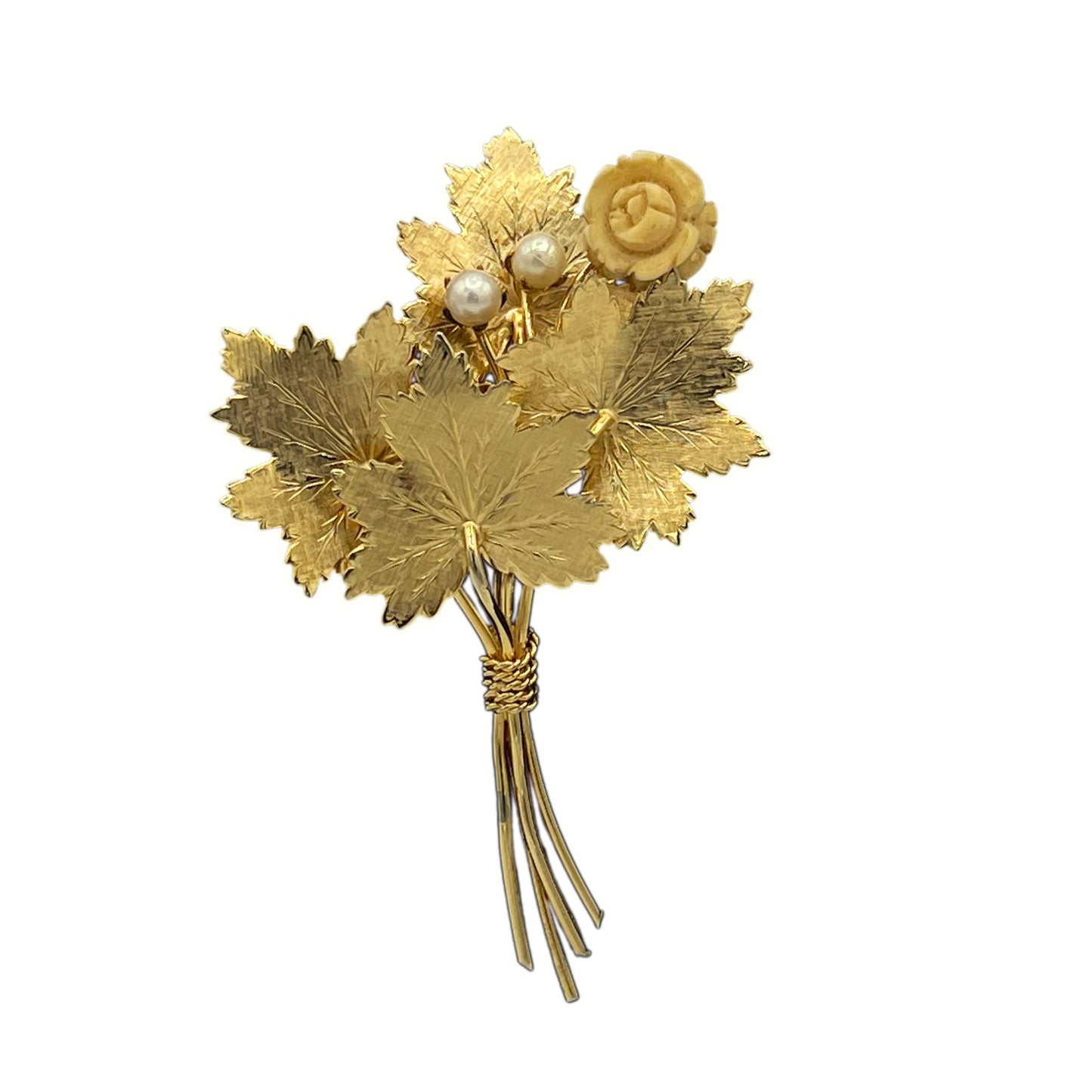 Binder Brothers (BB) Gold Tone Maple Leaf Brooch Pin