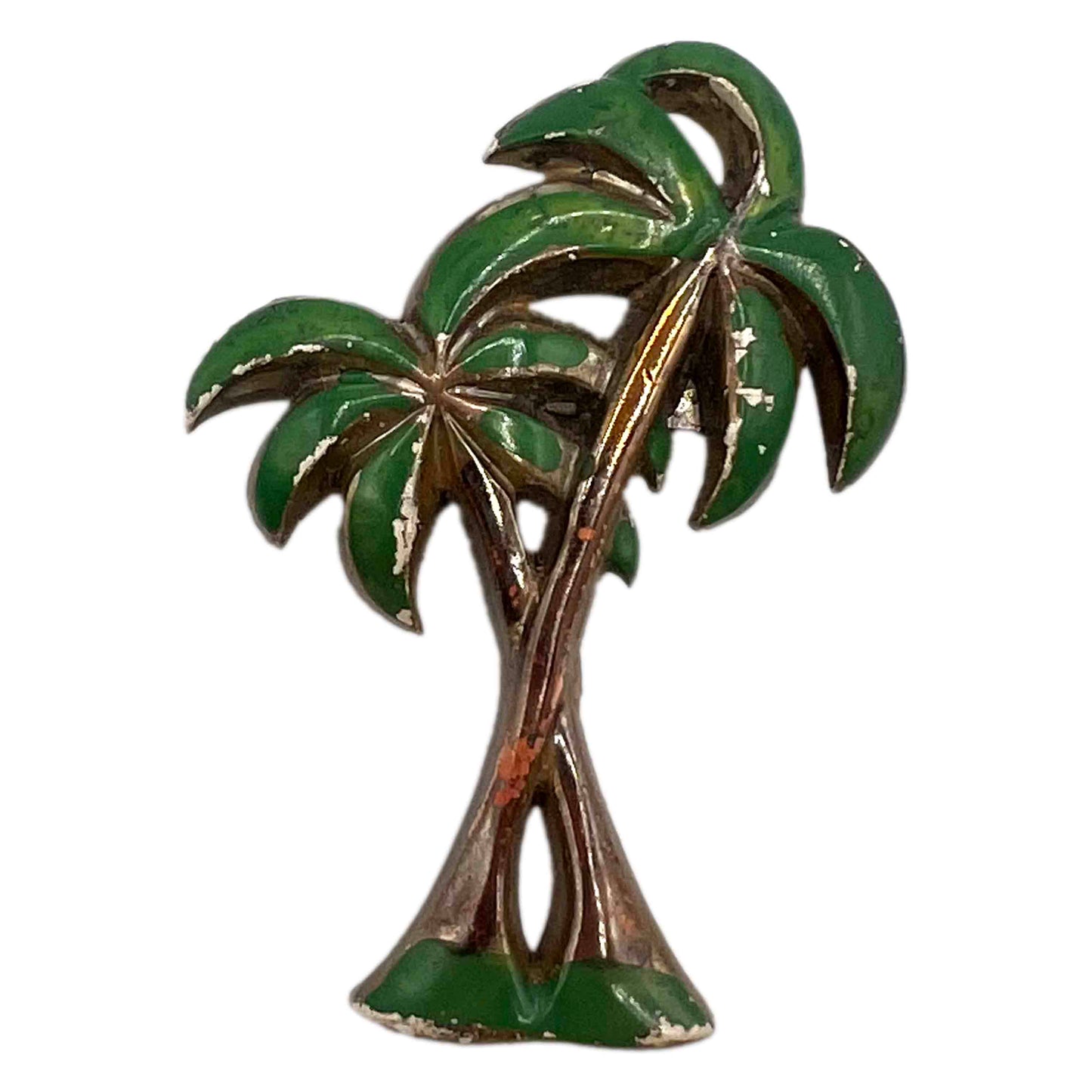 Vintage 1940s Celluloid or Plastic Palm Tree Brooch