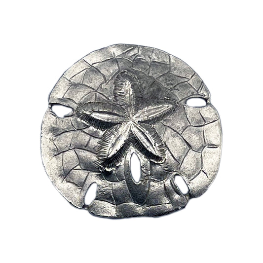 Vintage Silver Tone Sand Dollar Brooch