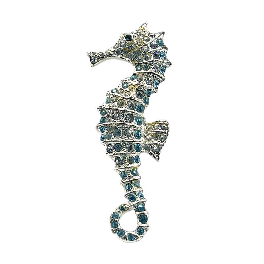 Vintage Monet Rhinestone Seahorse Brooch