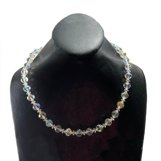 Clear Aurora Borealis Choker Necklace