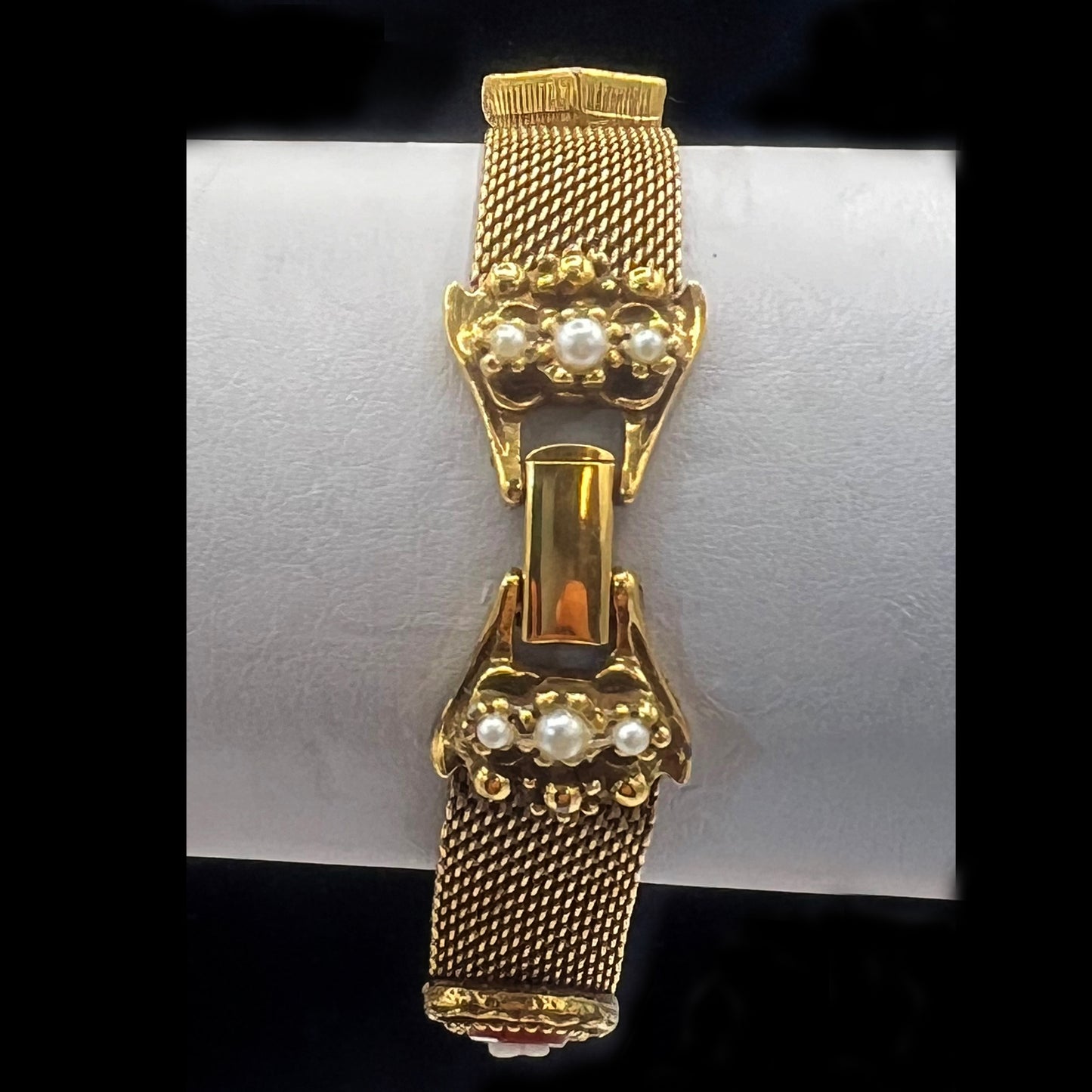 1950s Goldette NY Mesh Bracelet with Charms