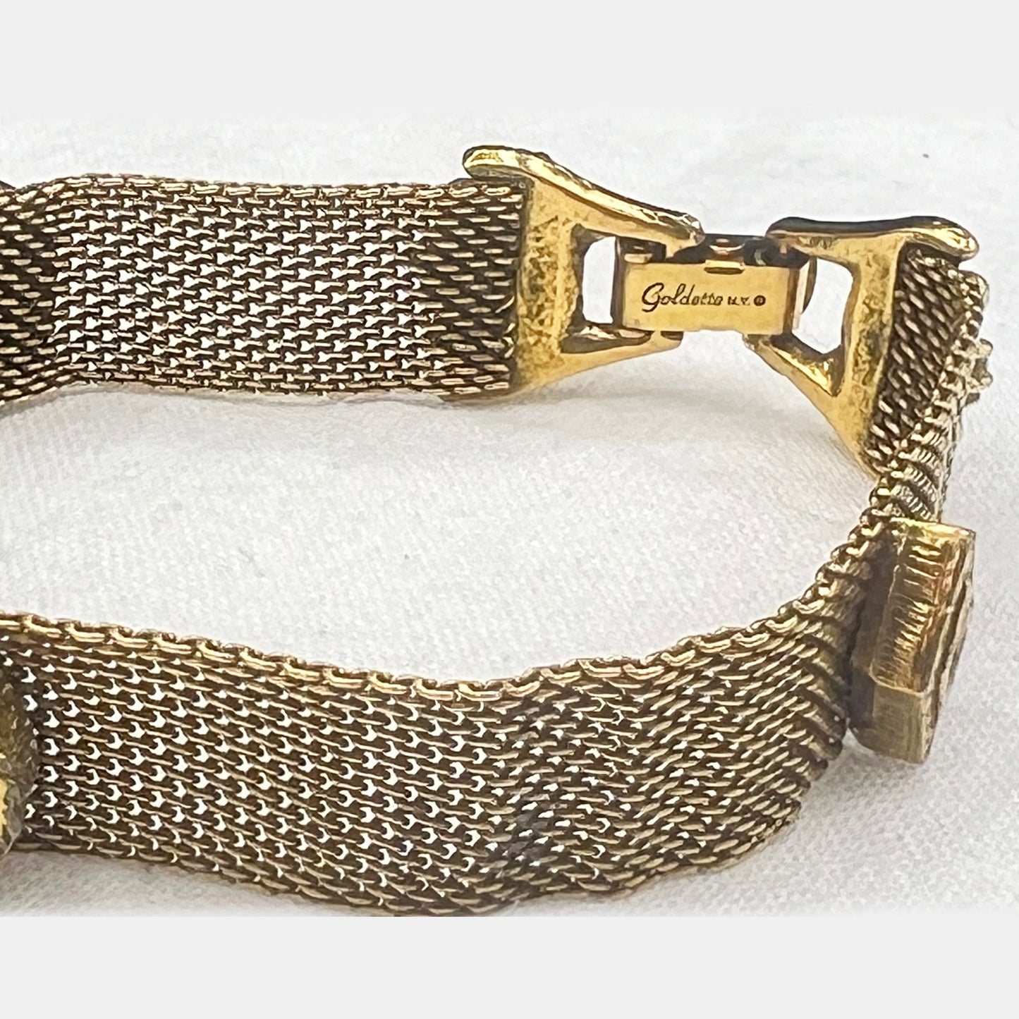 1950s Goldette NY Mesh Bracelet with Charms