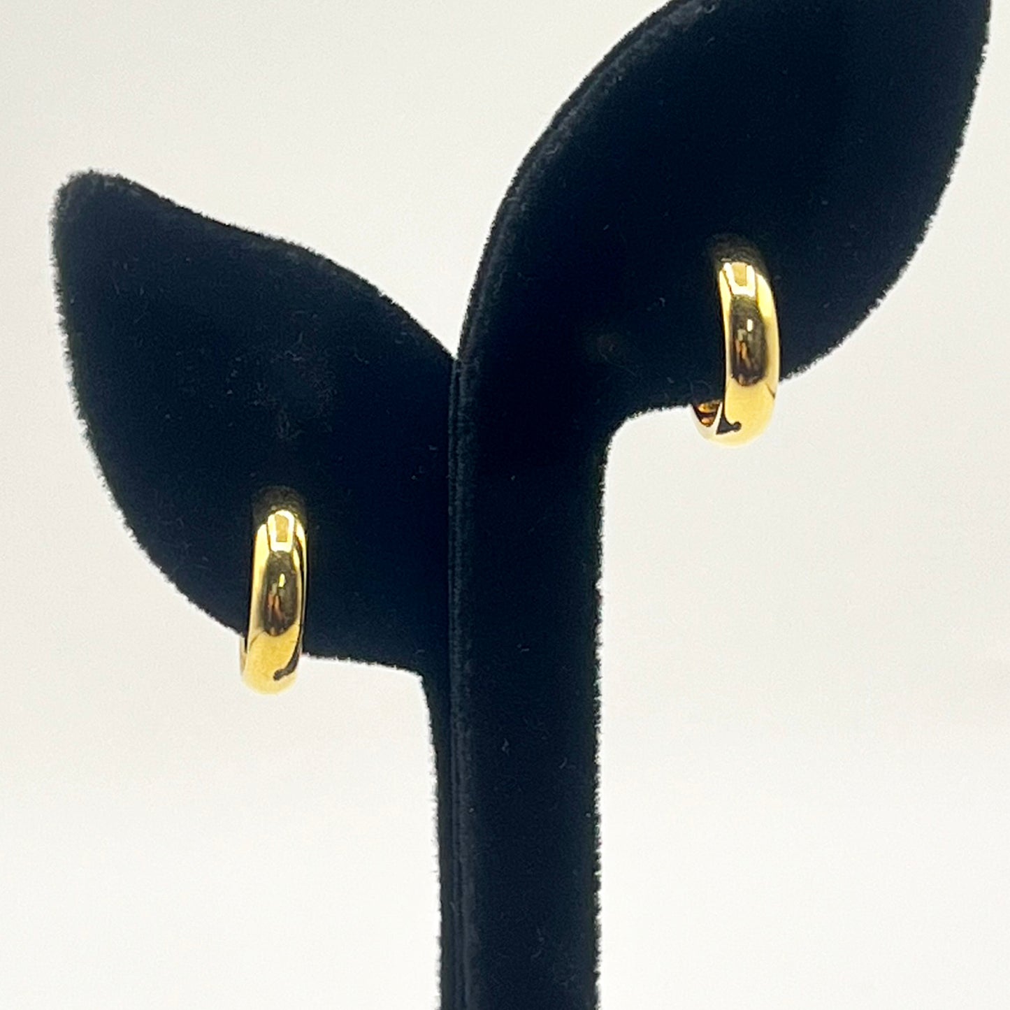 Vintage Gold Tone Monet Clip-on Hoop Earrings