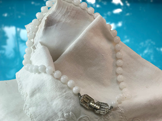 Vintage 1977 Givenchy Glass Pearl Necklace